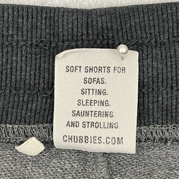 Chubbies Shorts Mens XL Gray The Schwort 7” Fleece Athleisure Gym Loungewear - Picture 11 of 14